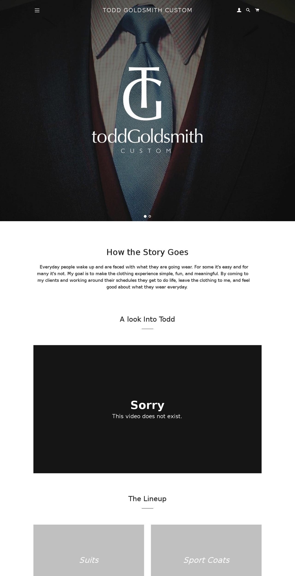 toddgoldsmith.com shopify website screenshot