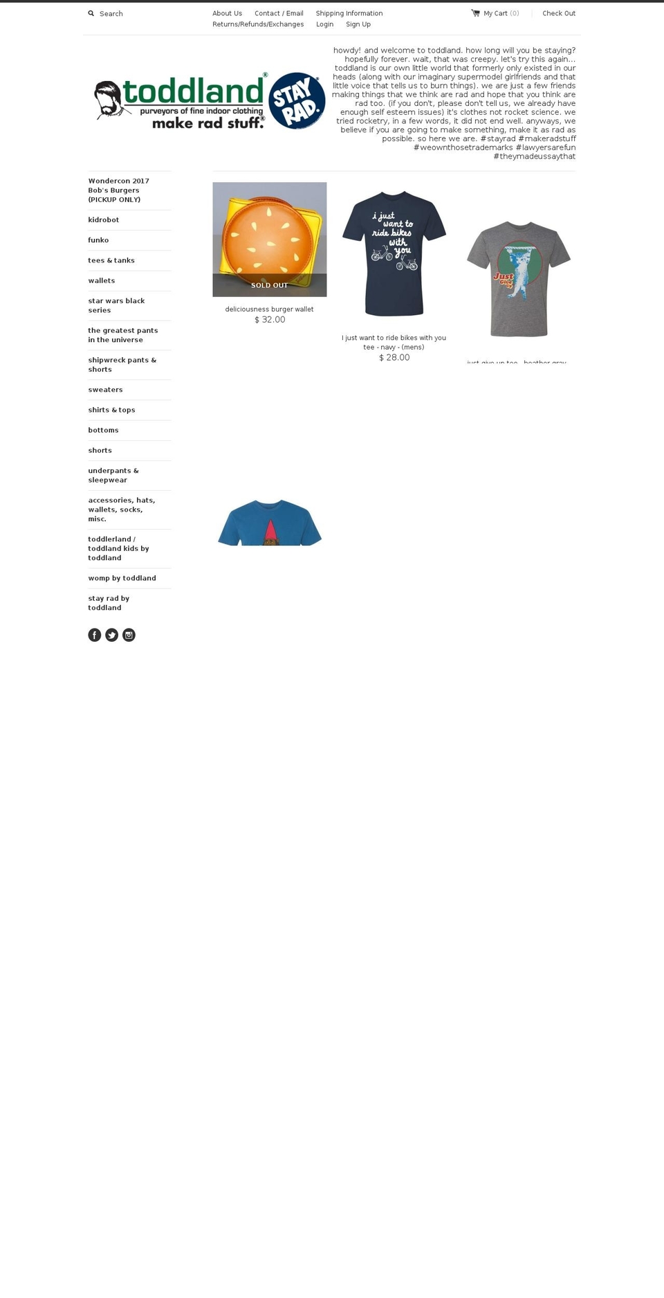 toddland.com shopify website screenshot