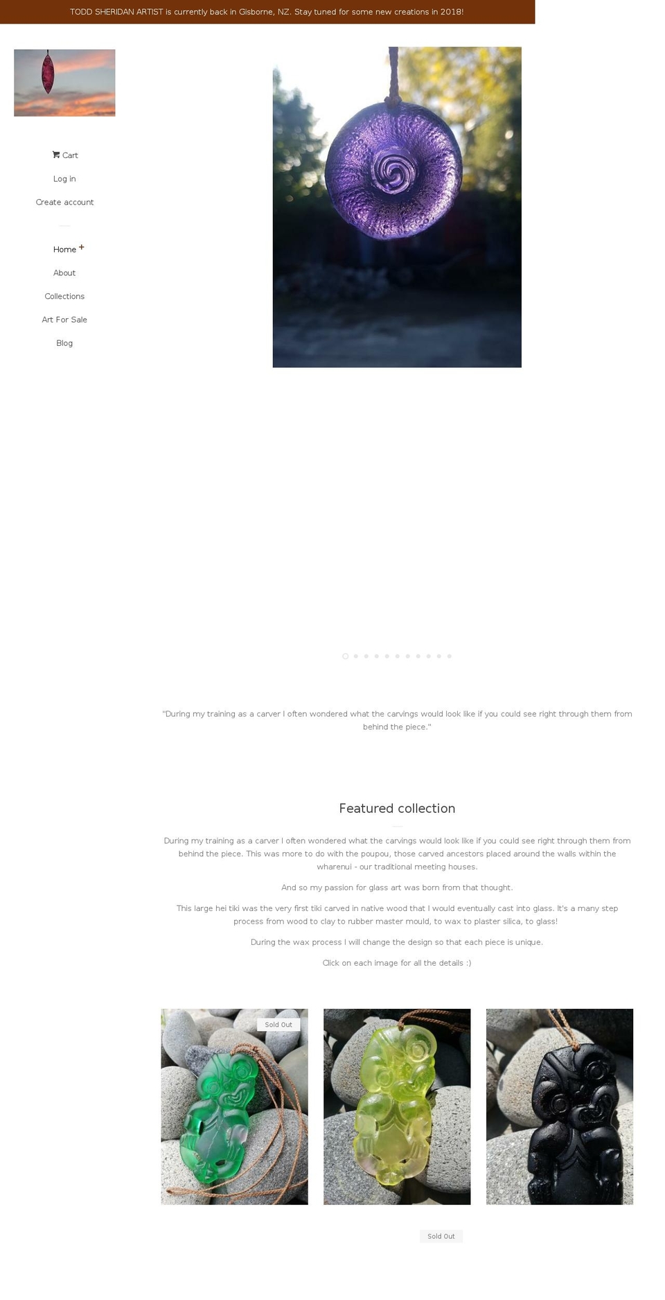 toddsheridanartist.com — Shopify storefront screenshot