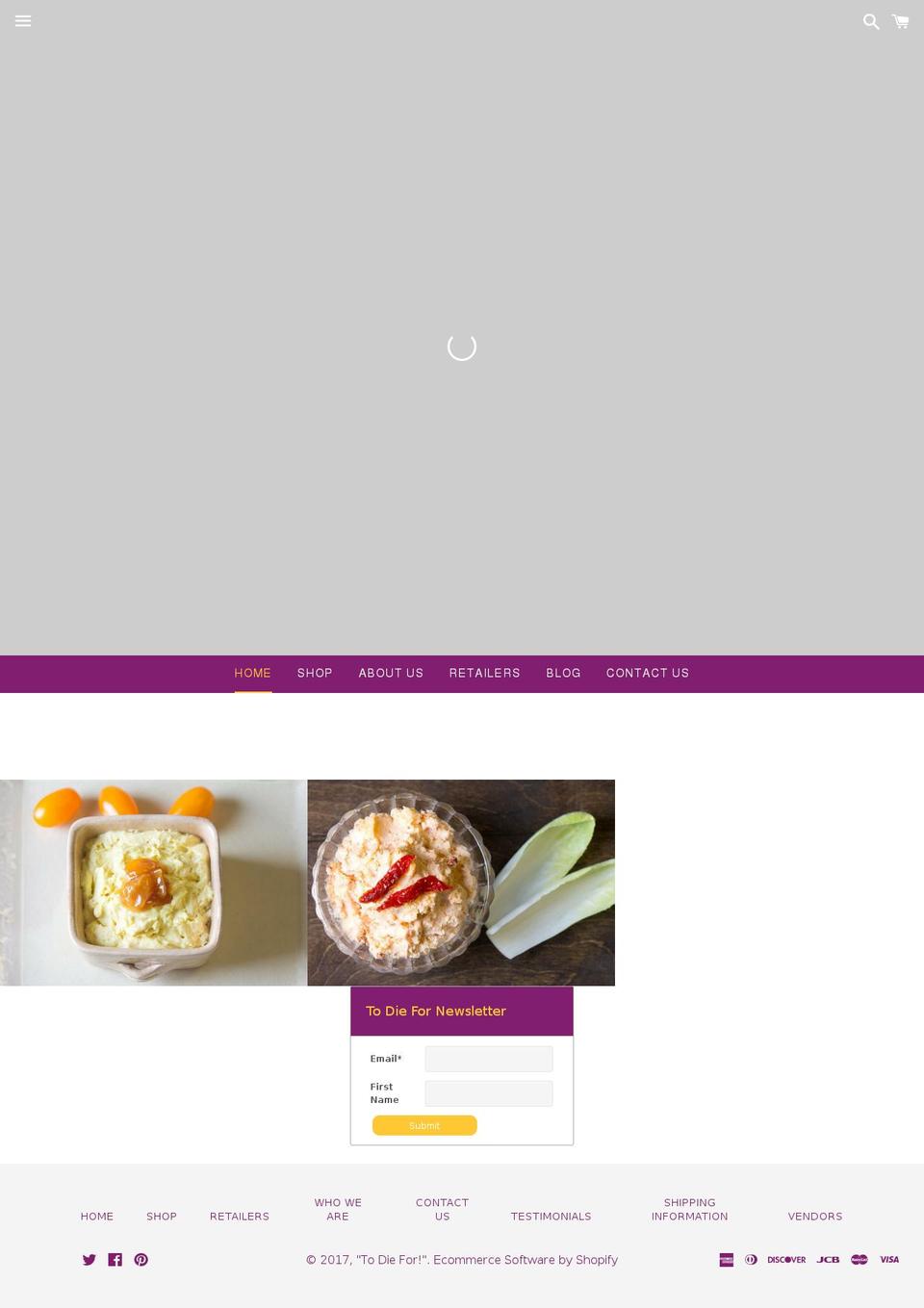 todiefordips.net shopify website screenshot