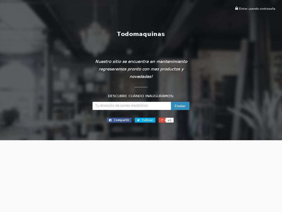 todomaquinas.co shopify website screenshot