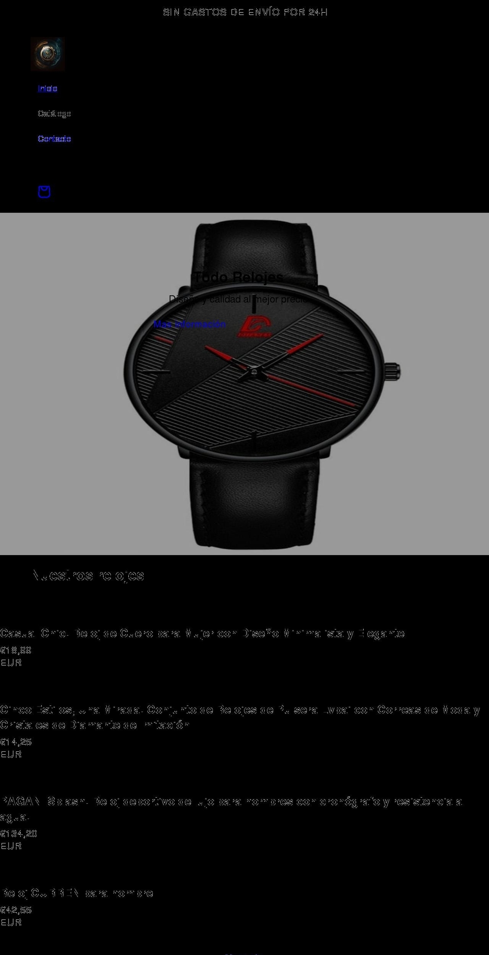 todorelojes.store shopify website screenshot