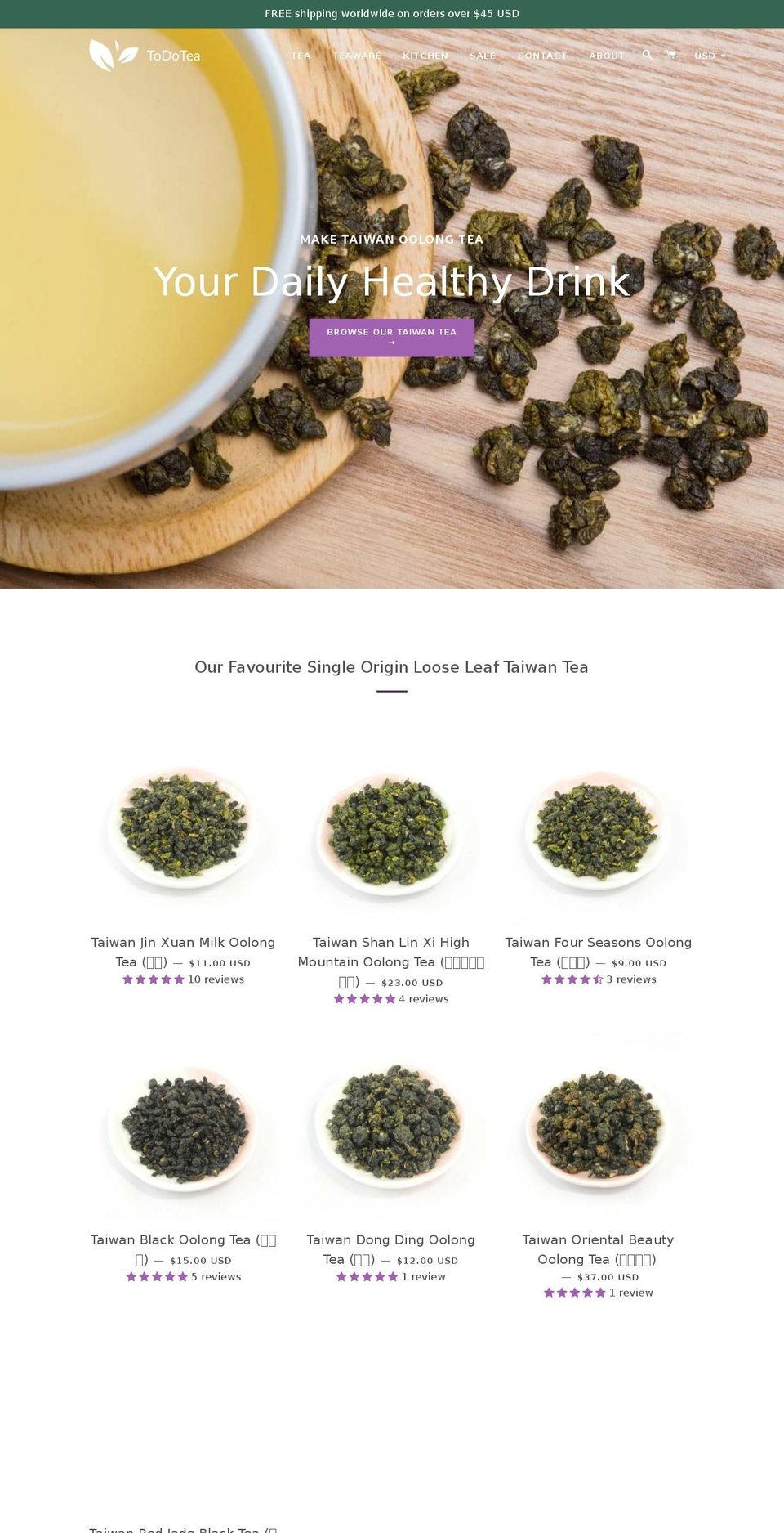 todotea.com — Shopify storefront screenshot
