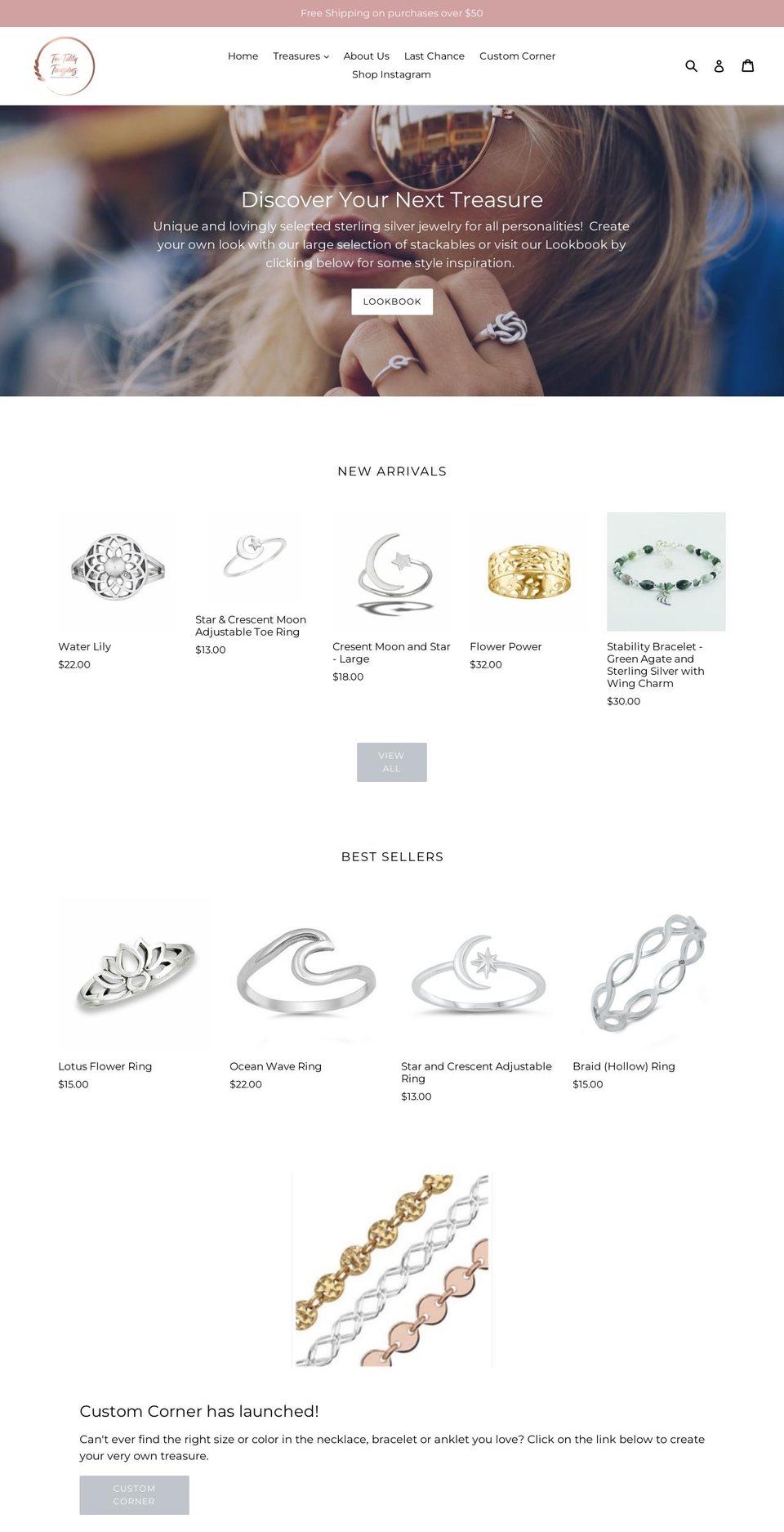 toe-talitytreasures.com shopify website screenshot