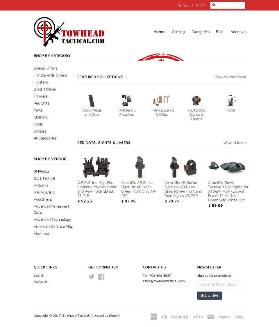 toeheadtactical.com shopify website screenshot