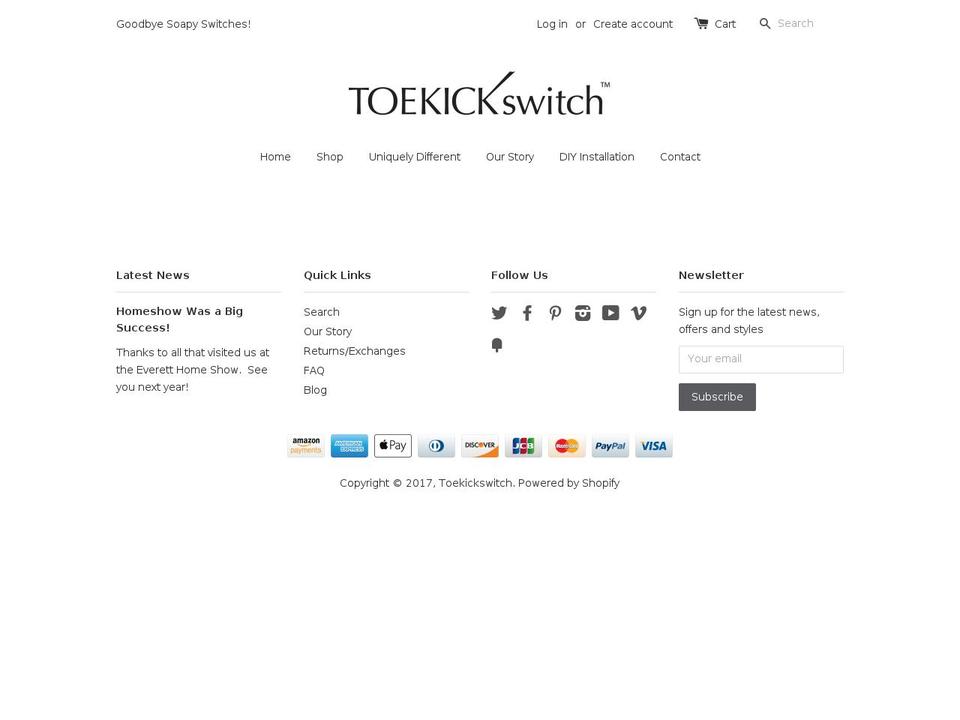 toekickswitch.com shopify website screenshot