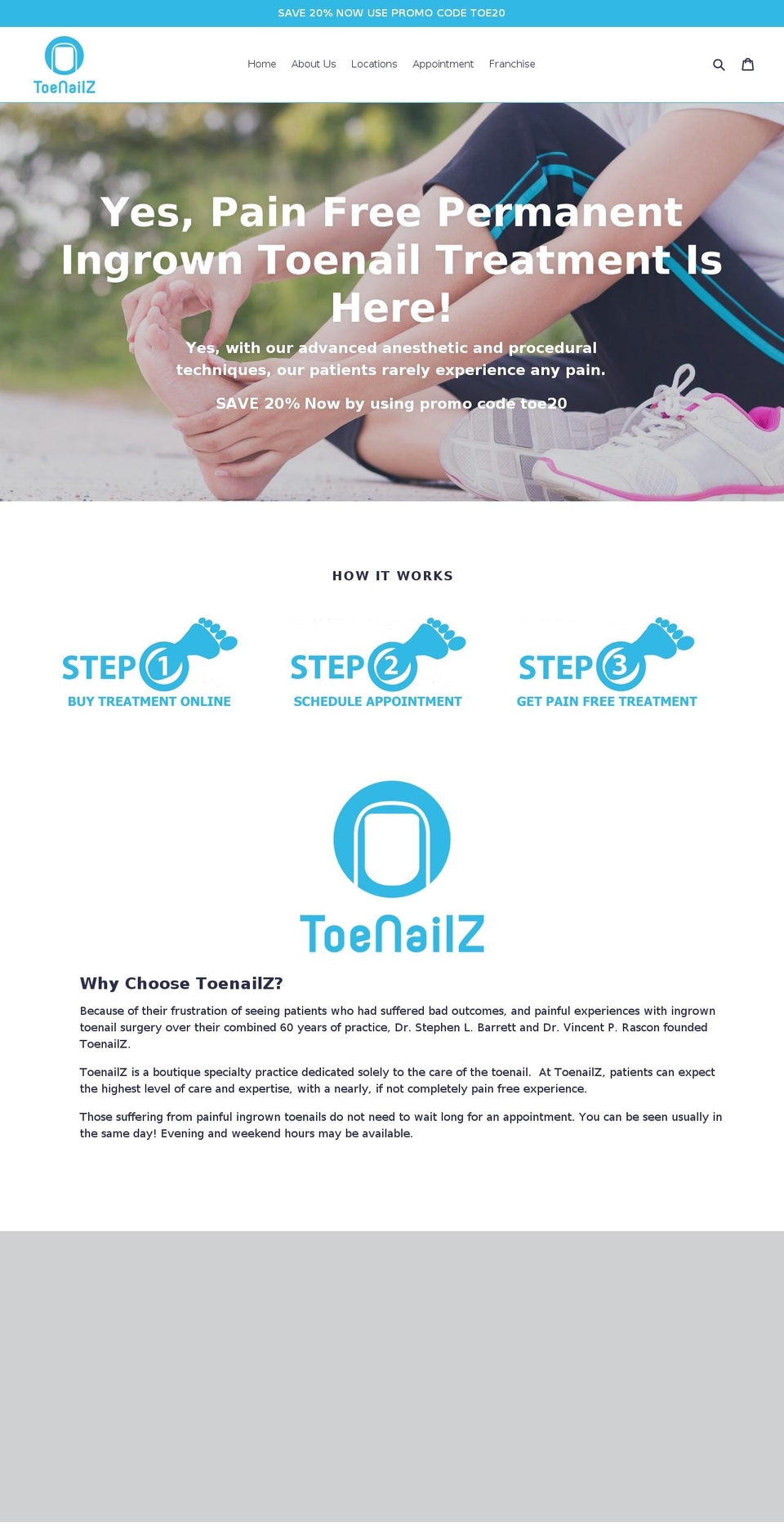 toenailz.com — Shopify storefront screenshot