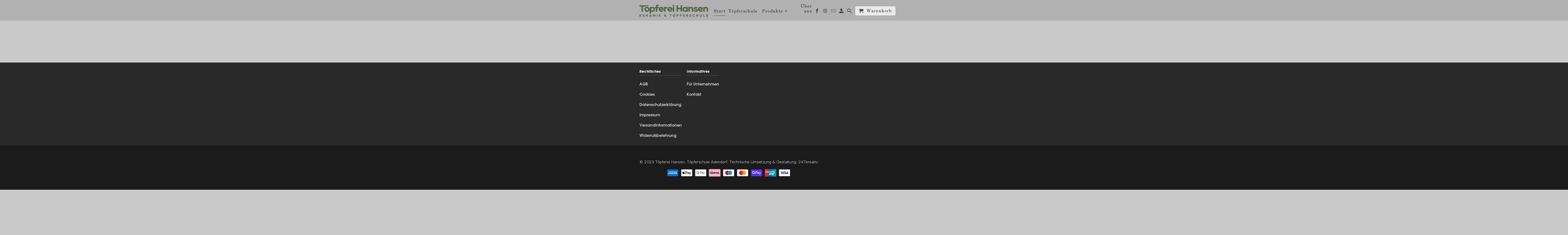 toepferei-hansen.de shopify website screenshot