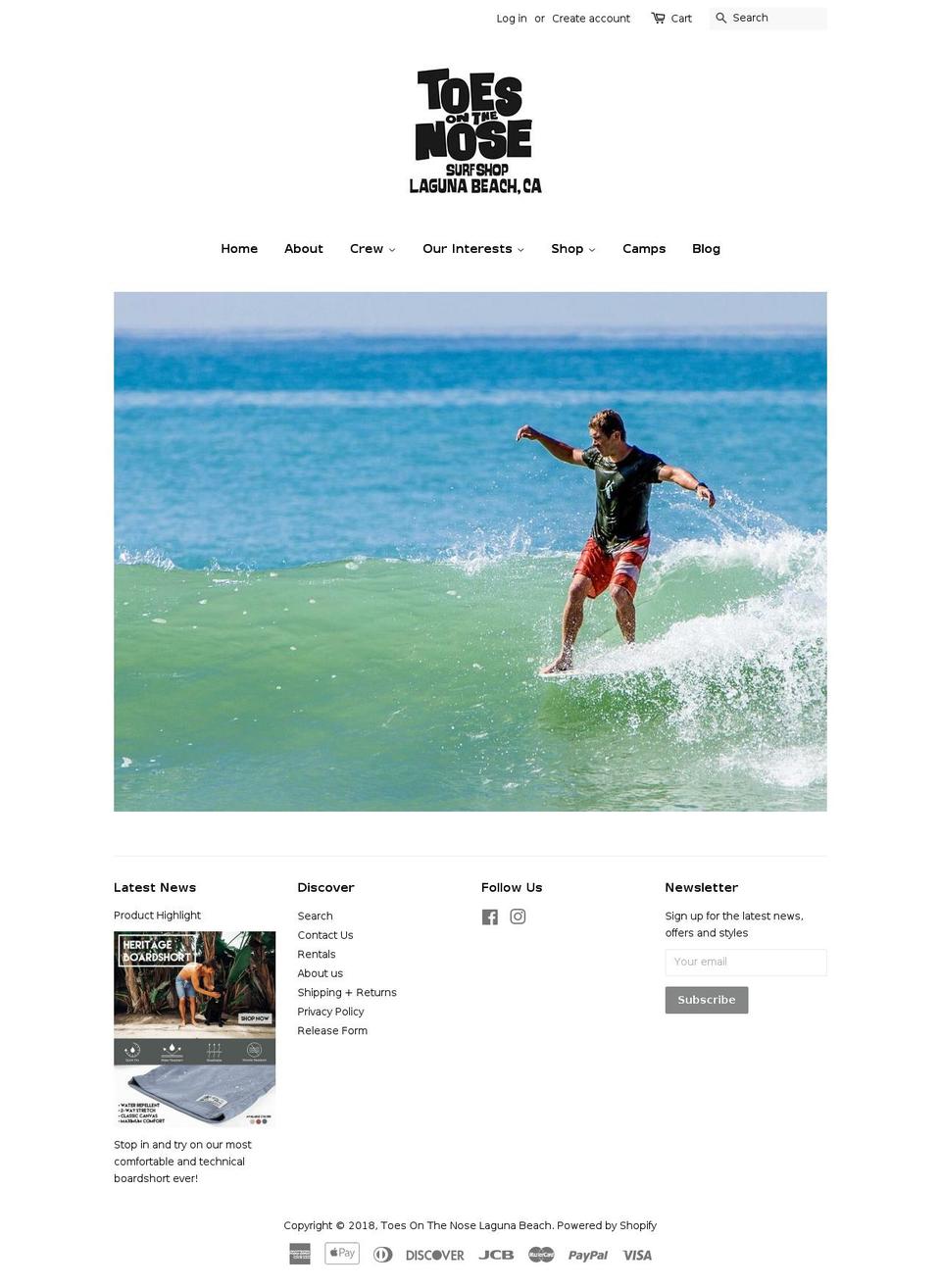 toeslaguna.com shopify website screenshot