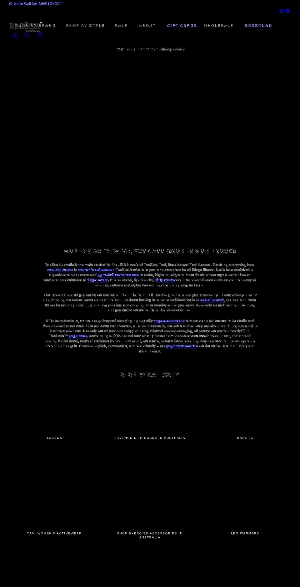 toesoxaustralia.com.au shopify website screenshot
