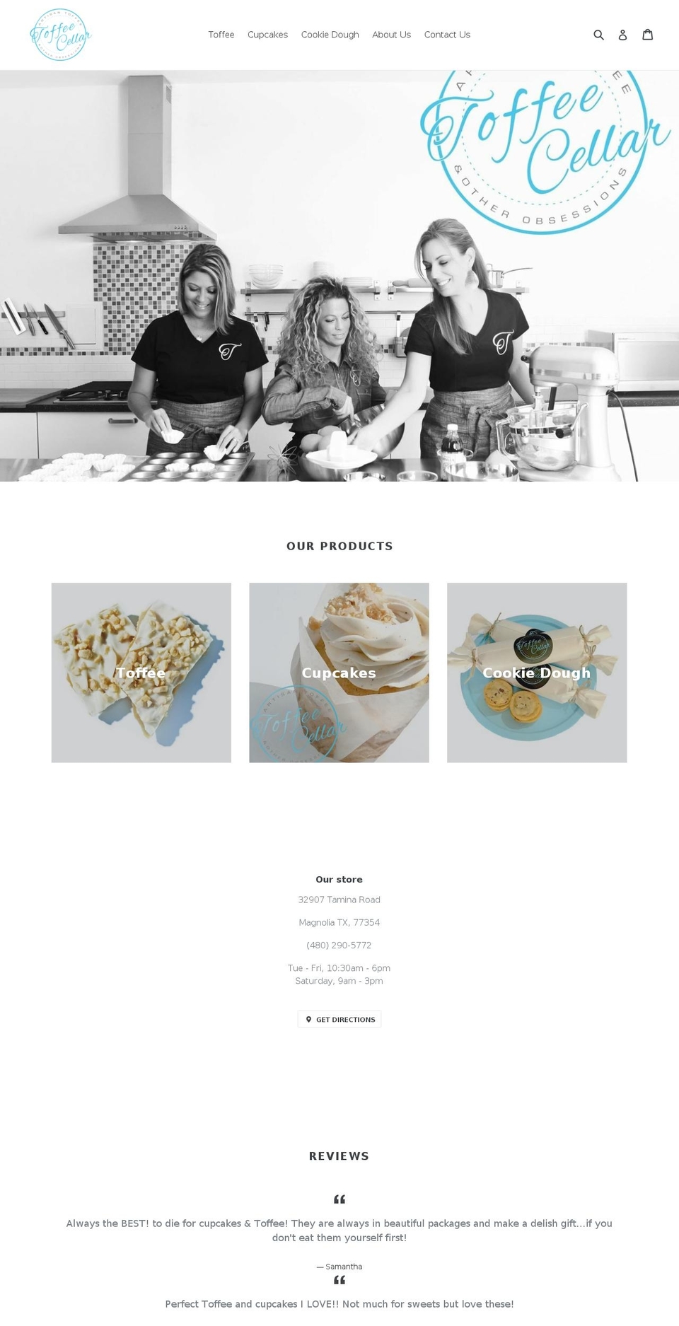 toffeecellar.com — Shopify storefront screenshot