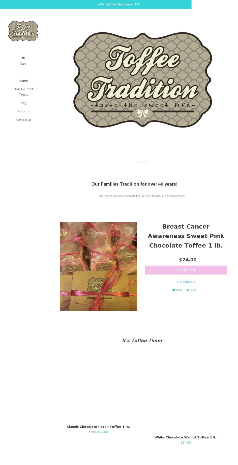 toffeetradition.com — Shopify storefront screenshot