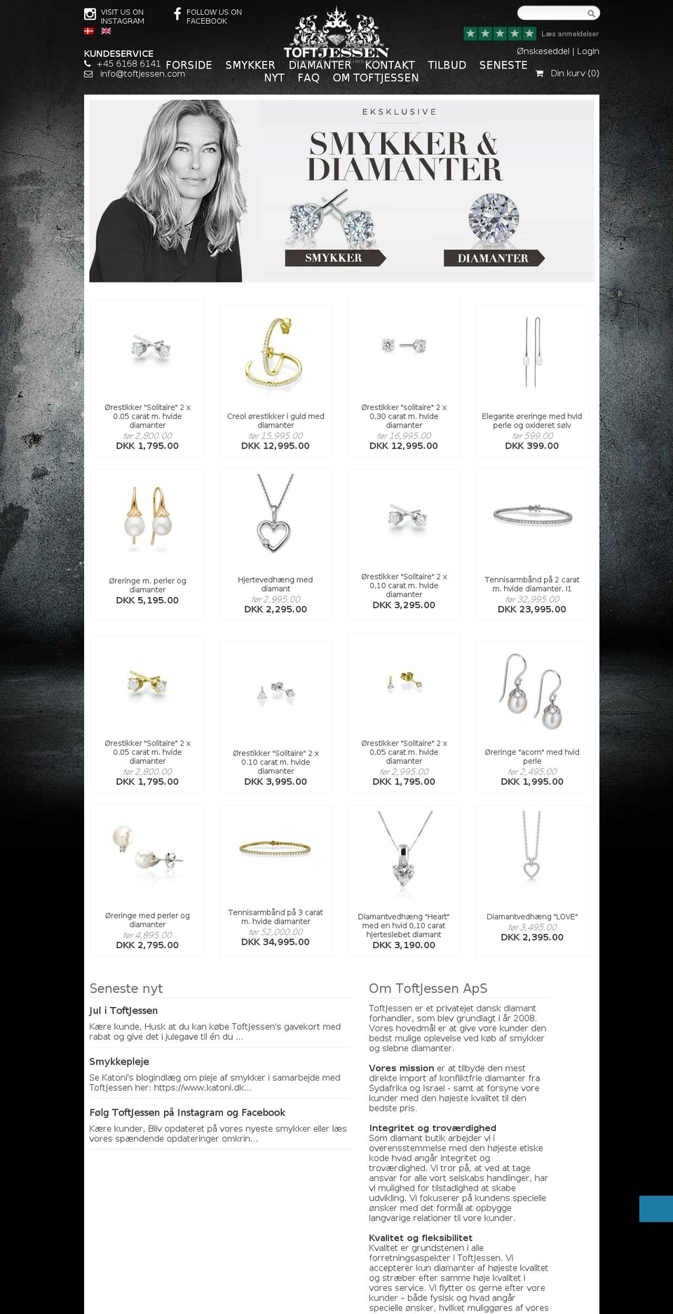 toftjessen.com shopify website screenshot