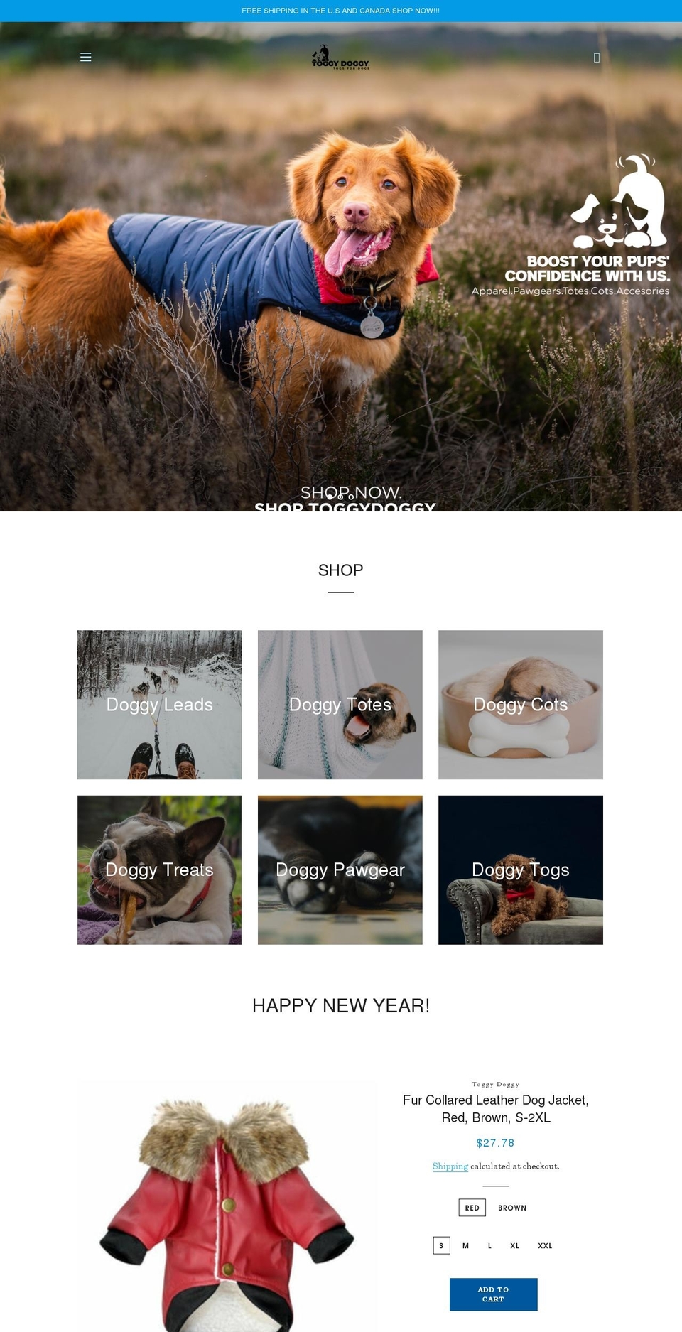 toggydoggy.com shopify website screenshot