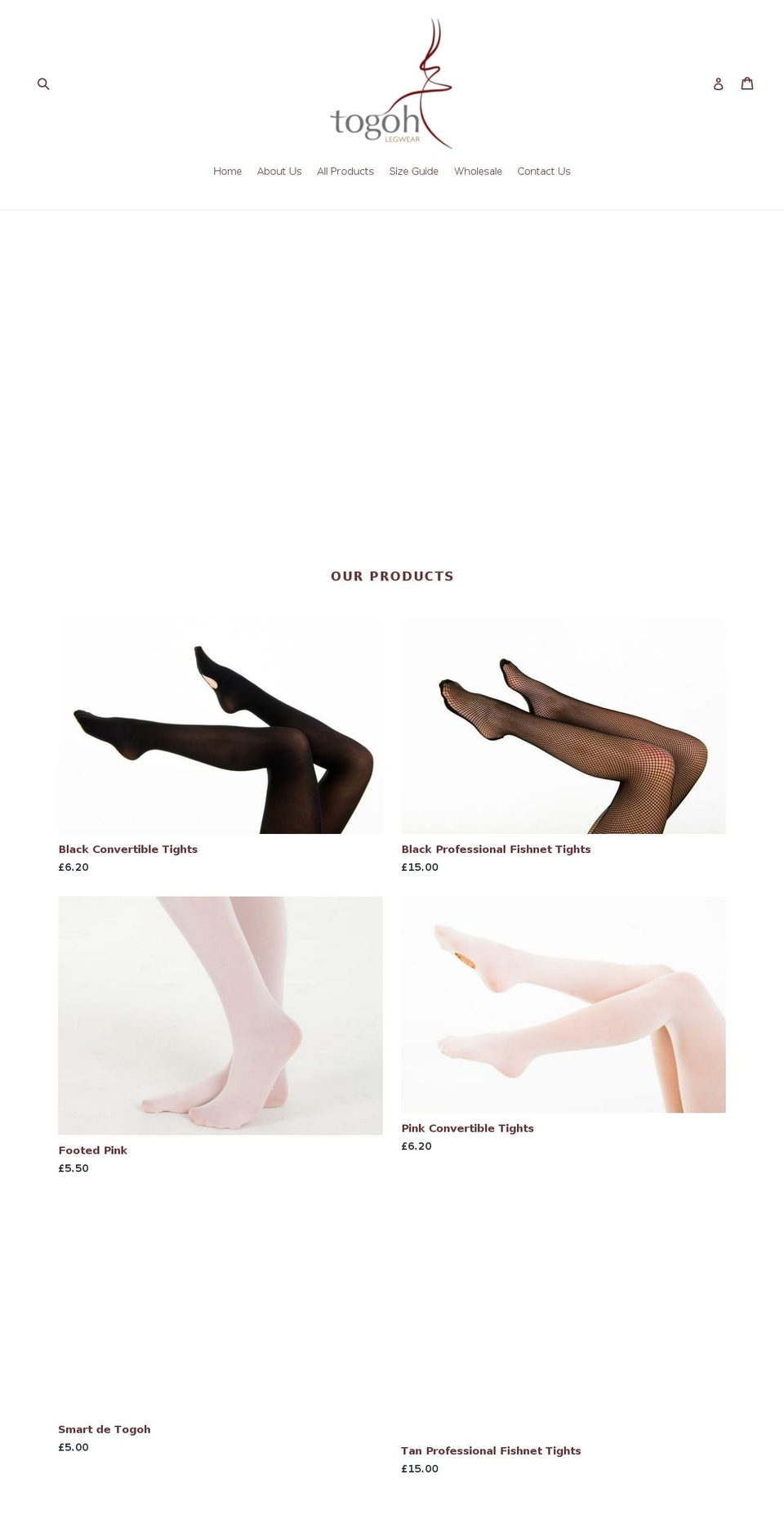 togohlegwearwholesale.com — Shopify storefront screenshot