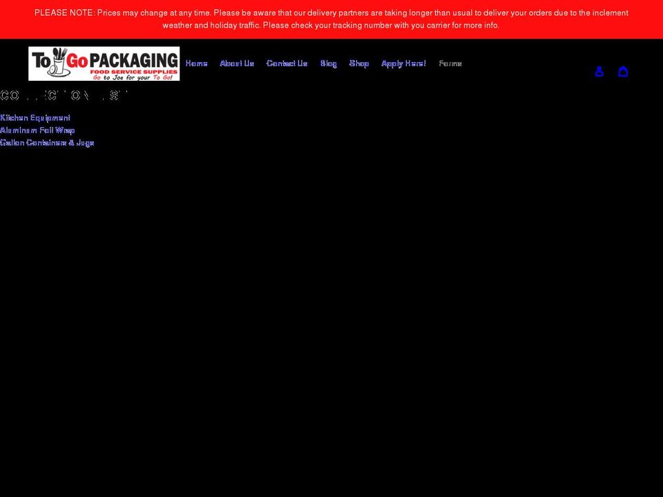 togopackaging.com shopify website screenshot