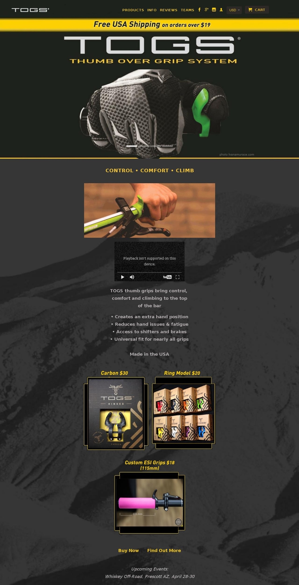 togs.com shopify website screenshot