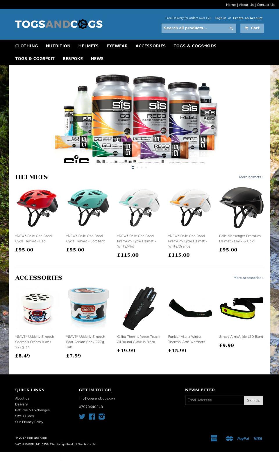 togsandcogs.com shopify website screenshot