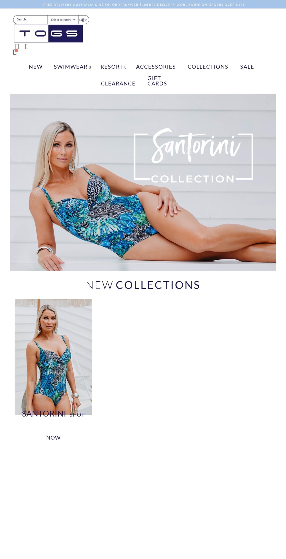 togsswimwear.com.au shopify website screenshot