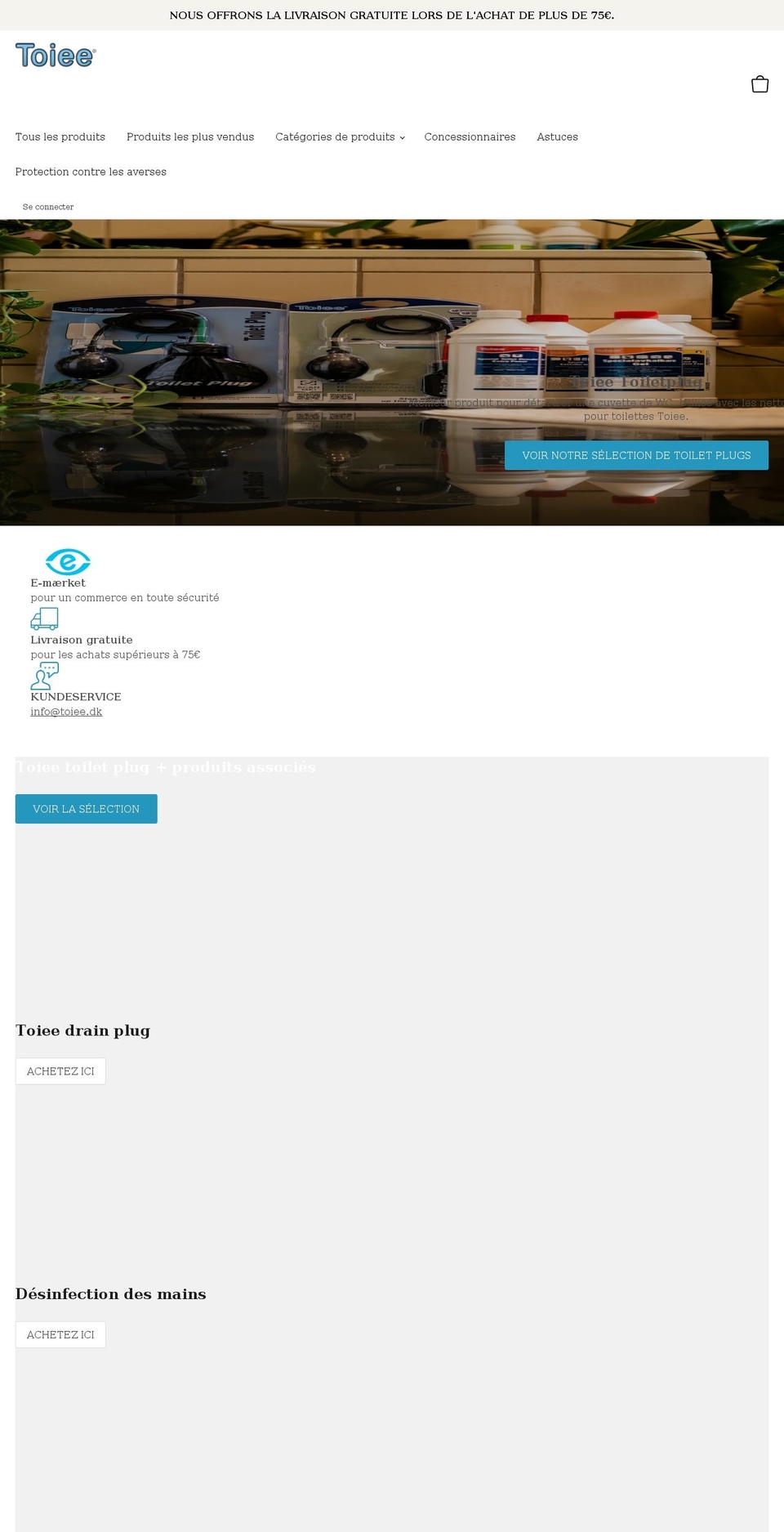 Toiee Shopify theme site example toiee.fr