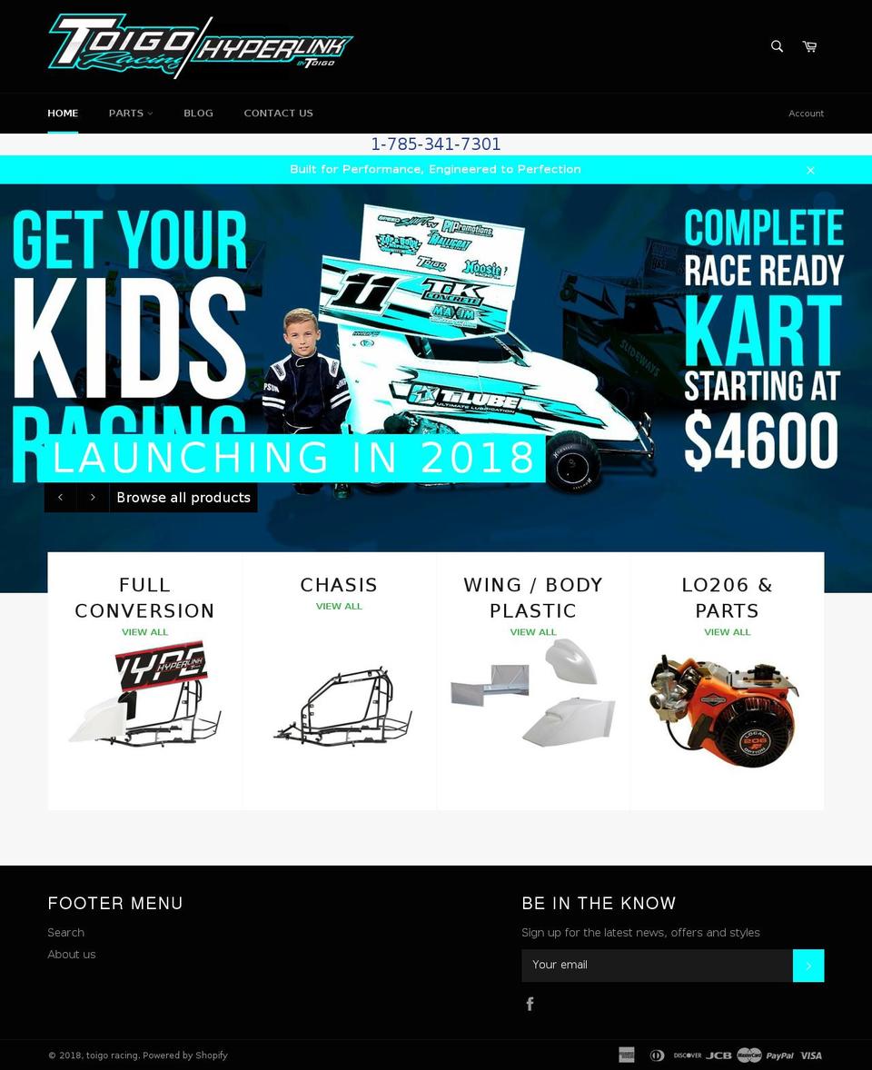 toigoracing.com shopify website screenshot