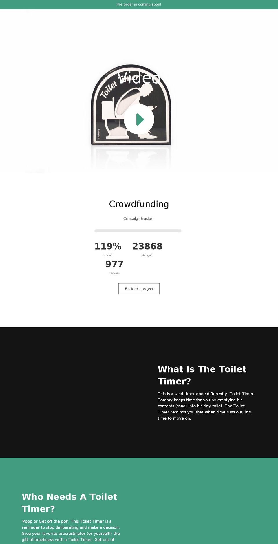 toilettimers.com — Shopify storefront screenshot