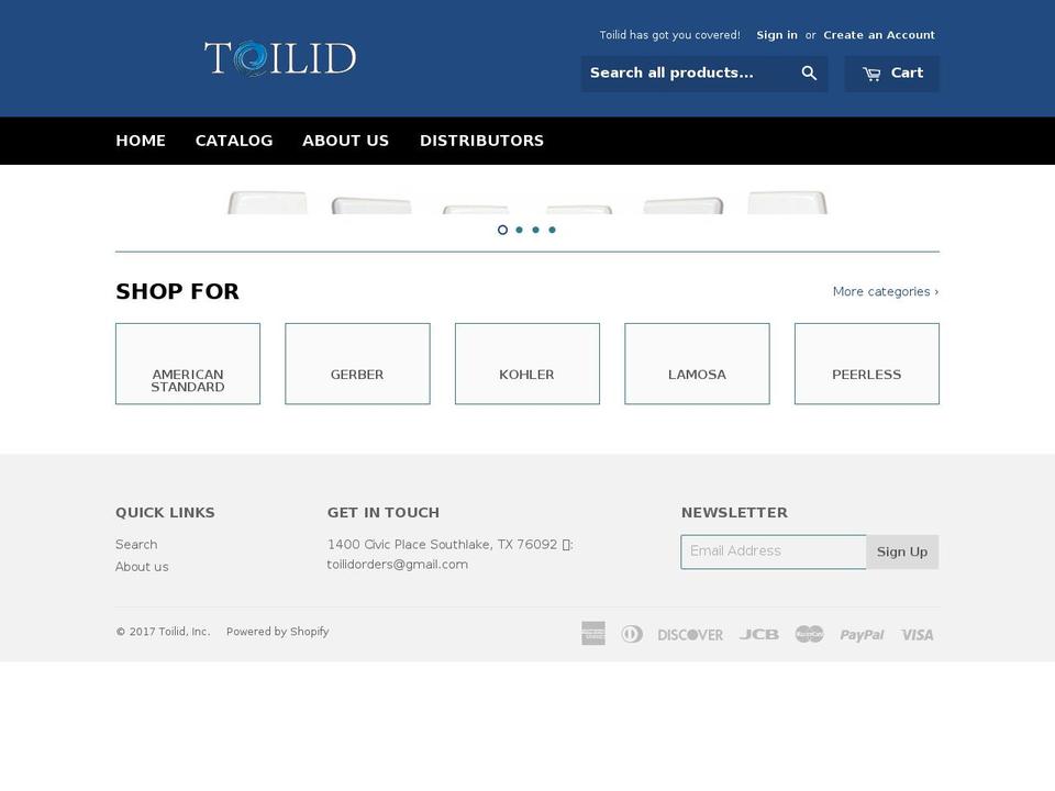 toilid.com shopify website screenshot