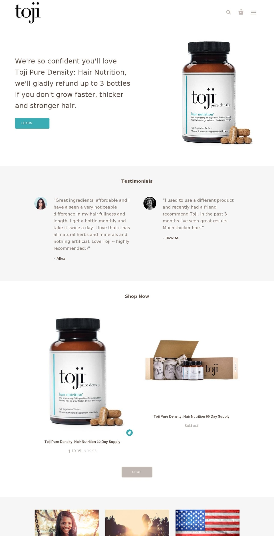 tojilife.com shopify website screenshot