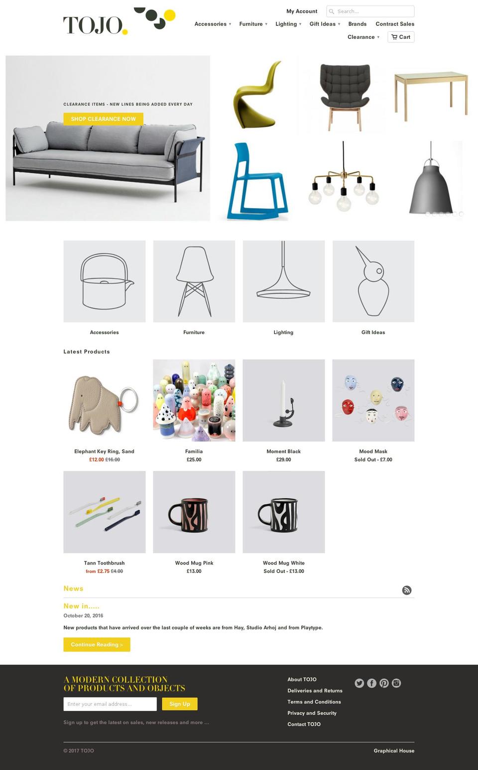 tojodesign.com shopify website screenshot