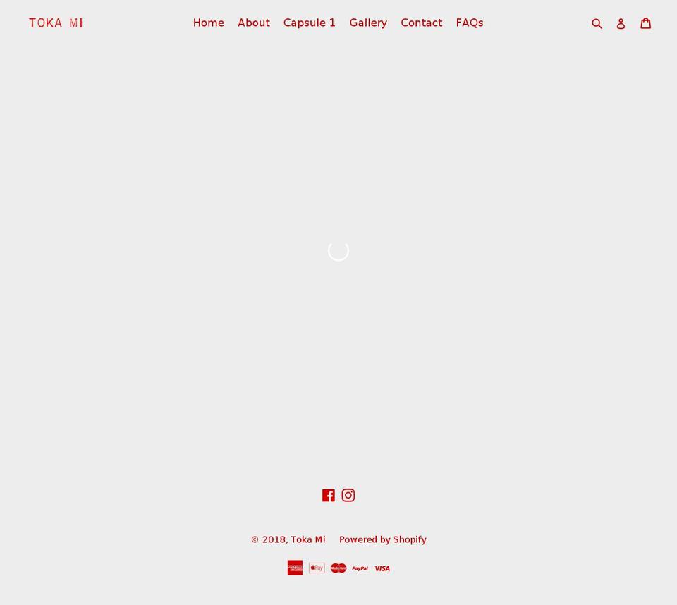 toka-mi.com shopify website screenshot
