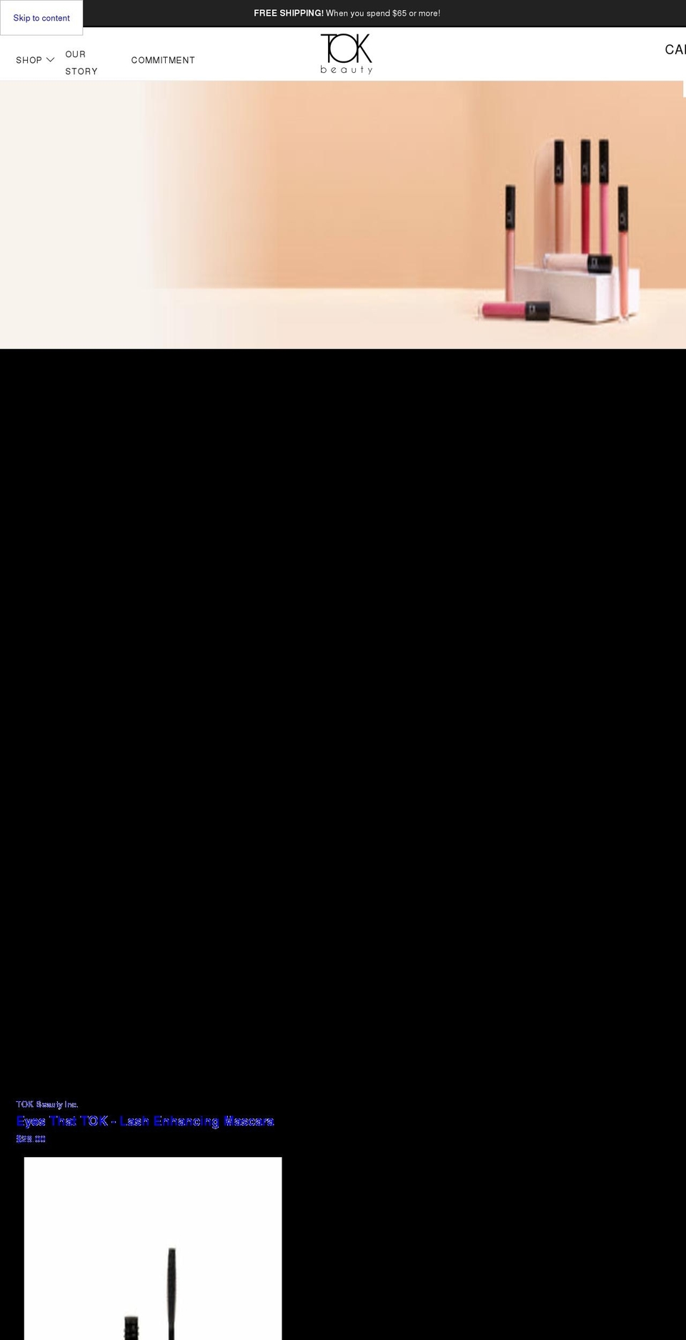 tokbeauty.com shopify website screenshot