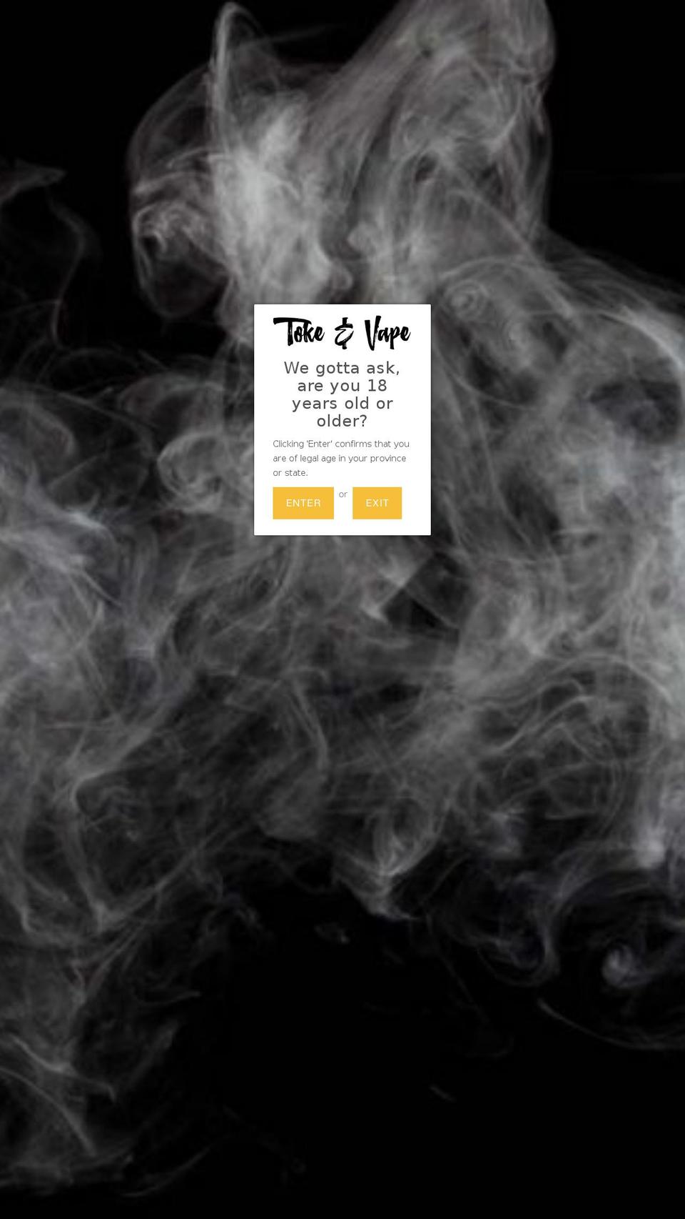 install-me-yourstore-v2-1-8 Shopify theme site example tokeandvape.com