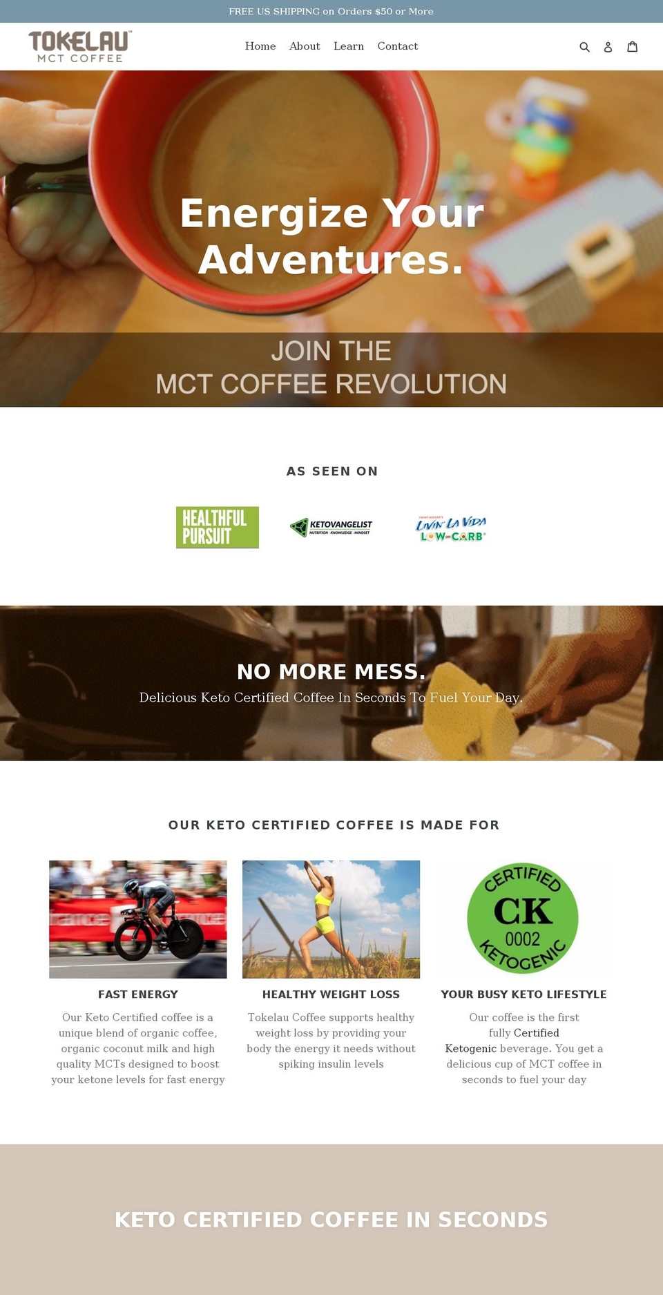 tokelaucoffee.com shopify website screenshot