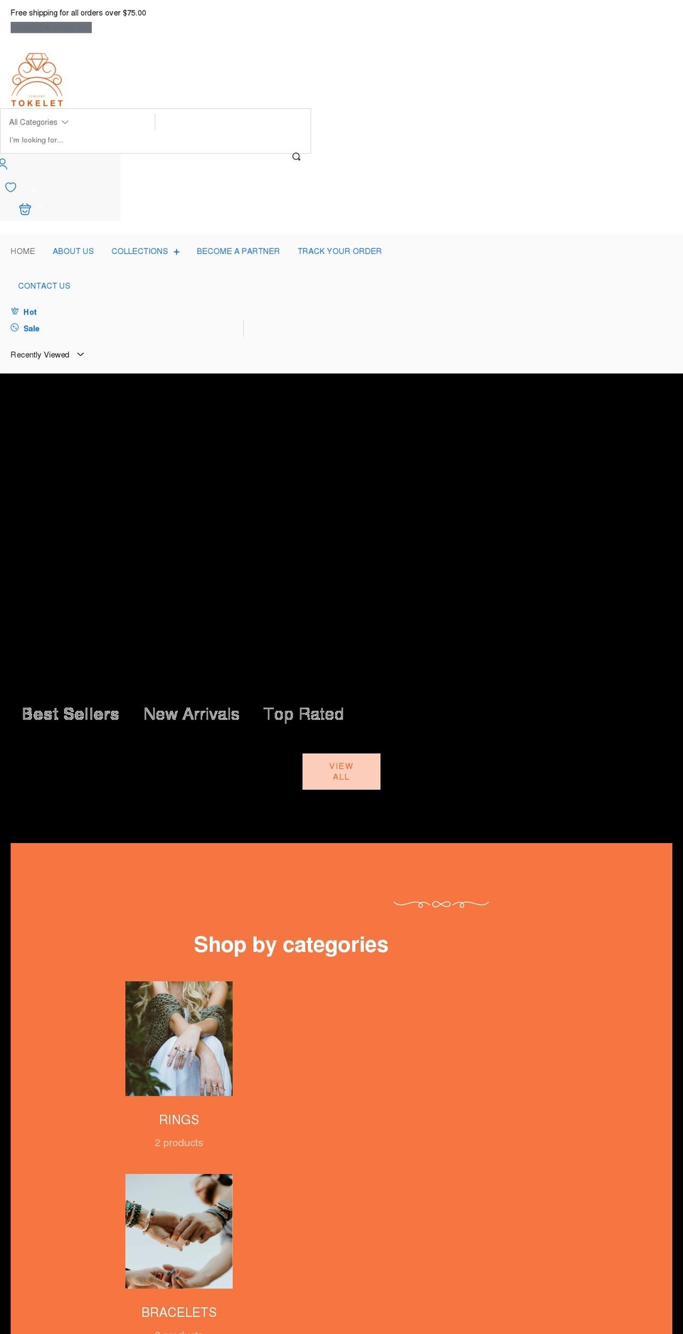 Trumpo Shopify theme site example tokelet.com