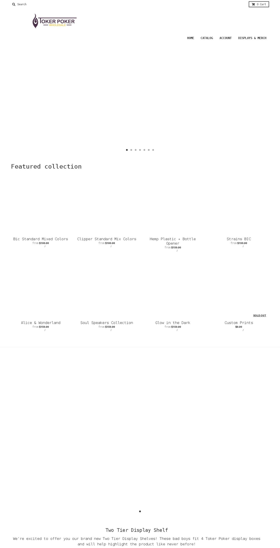 tokerpokerwholesale.com shopify website screenshot