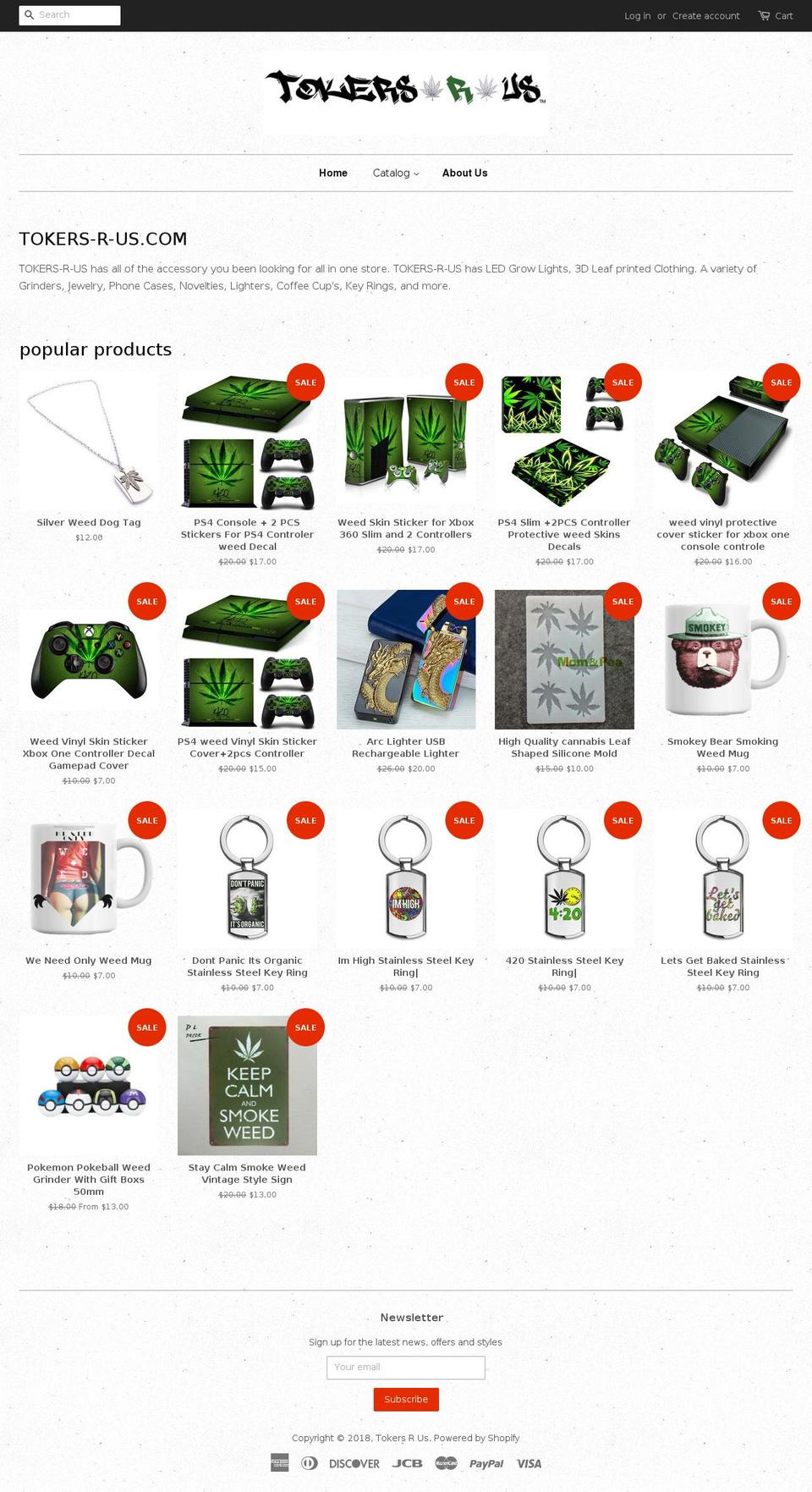 tokersrus.com — Shopify storefront screenshot