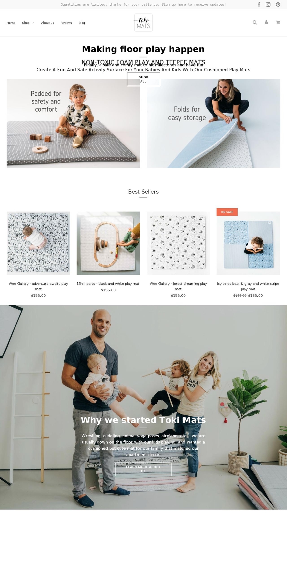 tokimats.com shopify website screenshot