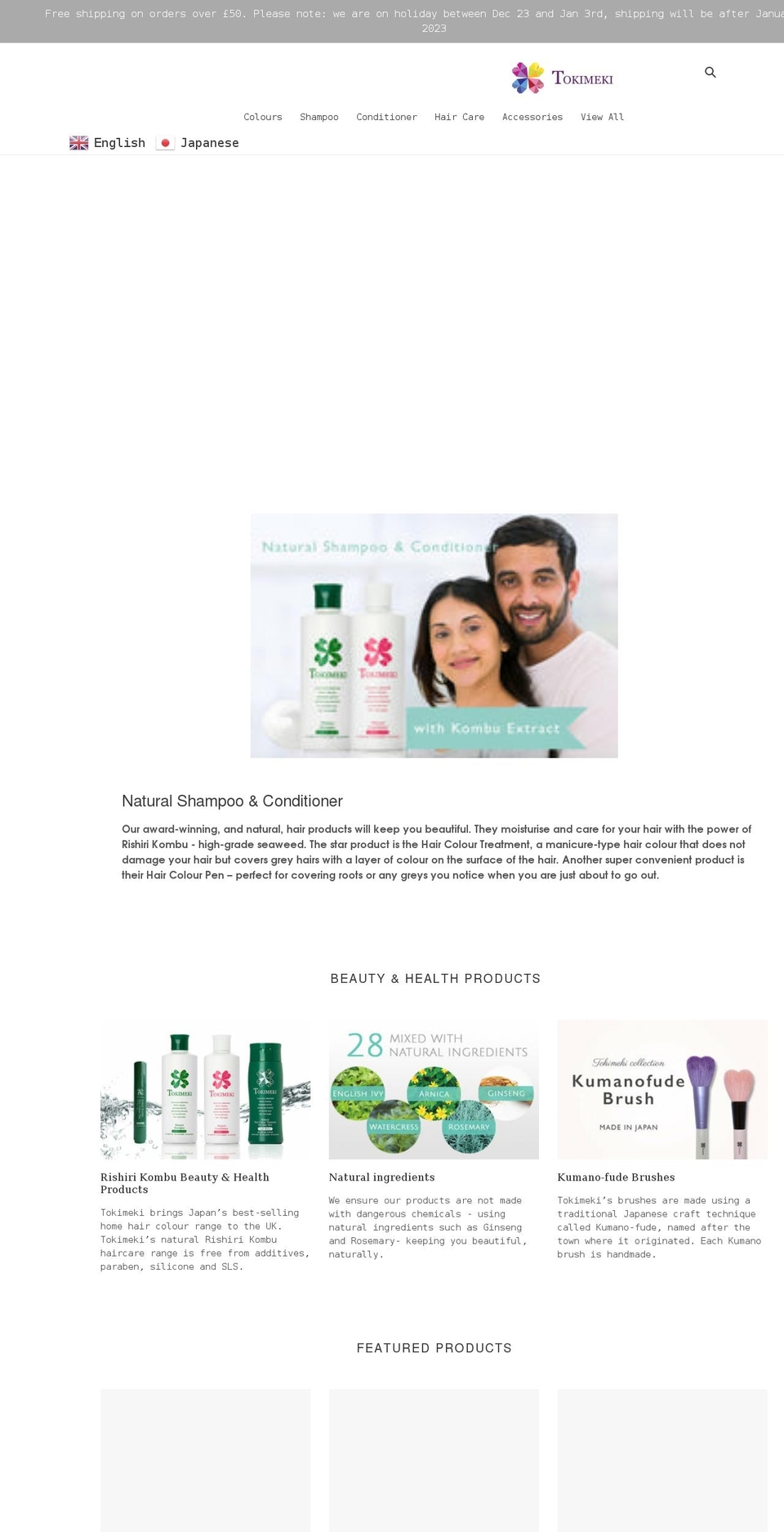 tokimeki.co.uk shopify website screenshot