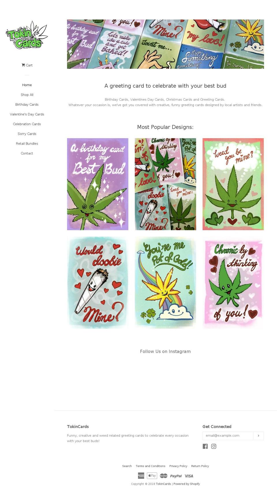 tokincards.com — Shopify storefront screenshot