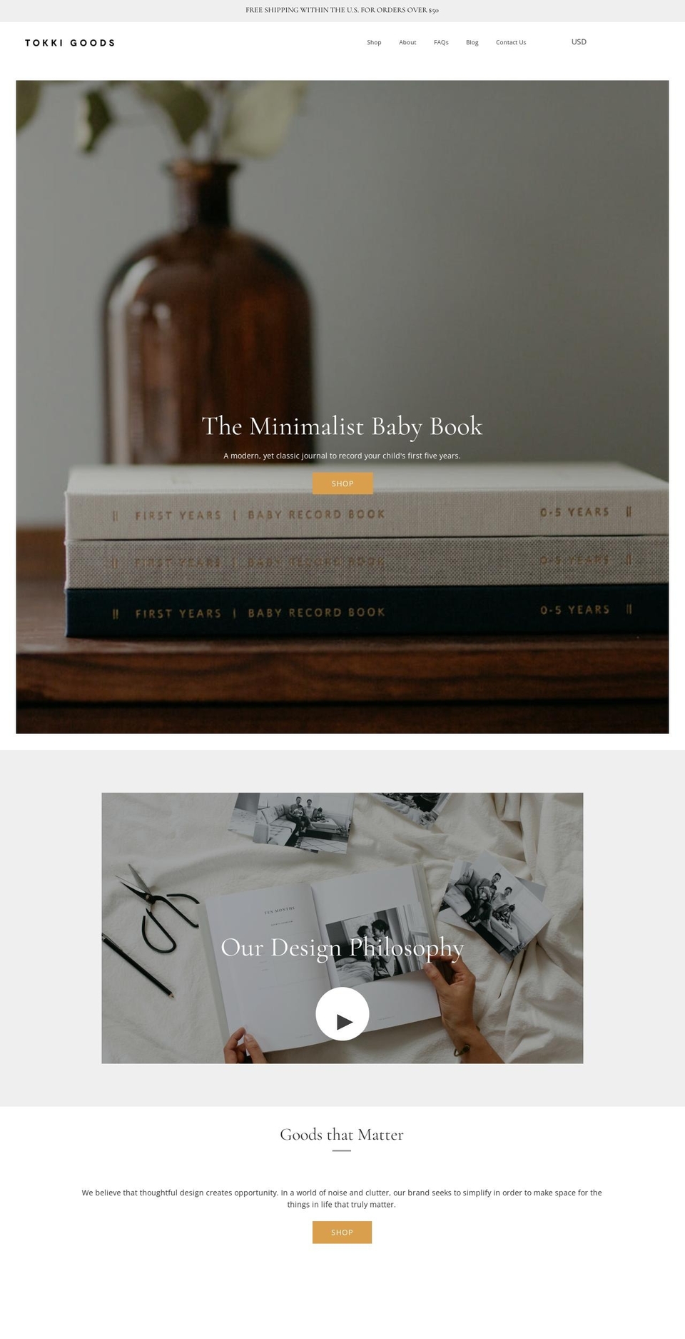 tokkigoods.com shopify website screenshot