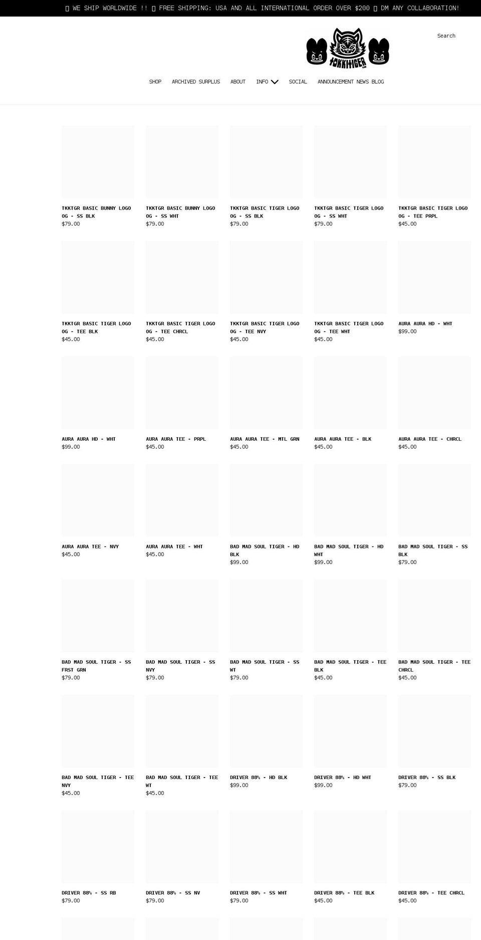 tokkitiger.com shopify website screenshot