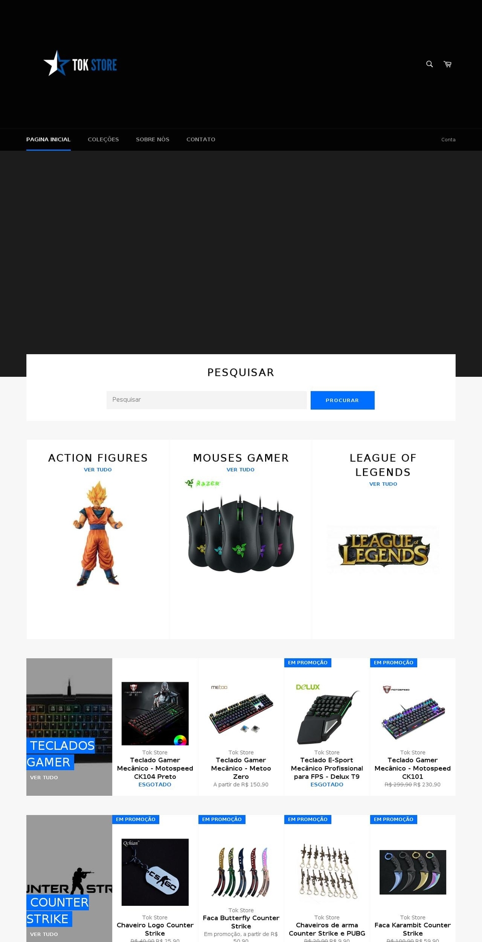 tokstore.com.br shopify website screenshot