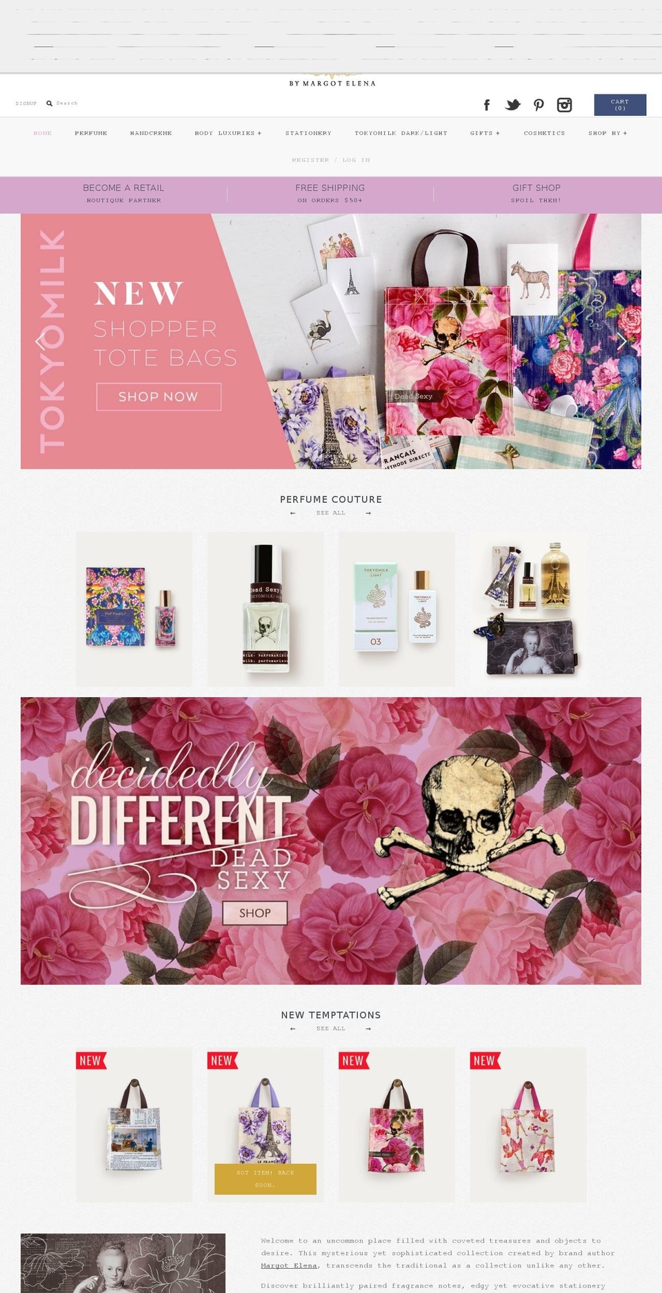 tokyo-milk.net shopify website screenshot