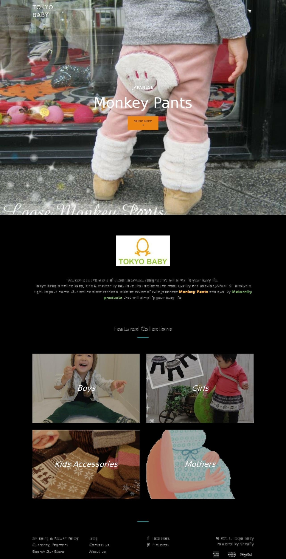 tokyobaby.ca shopify website screenshot