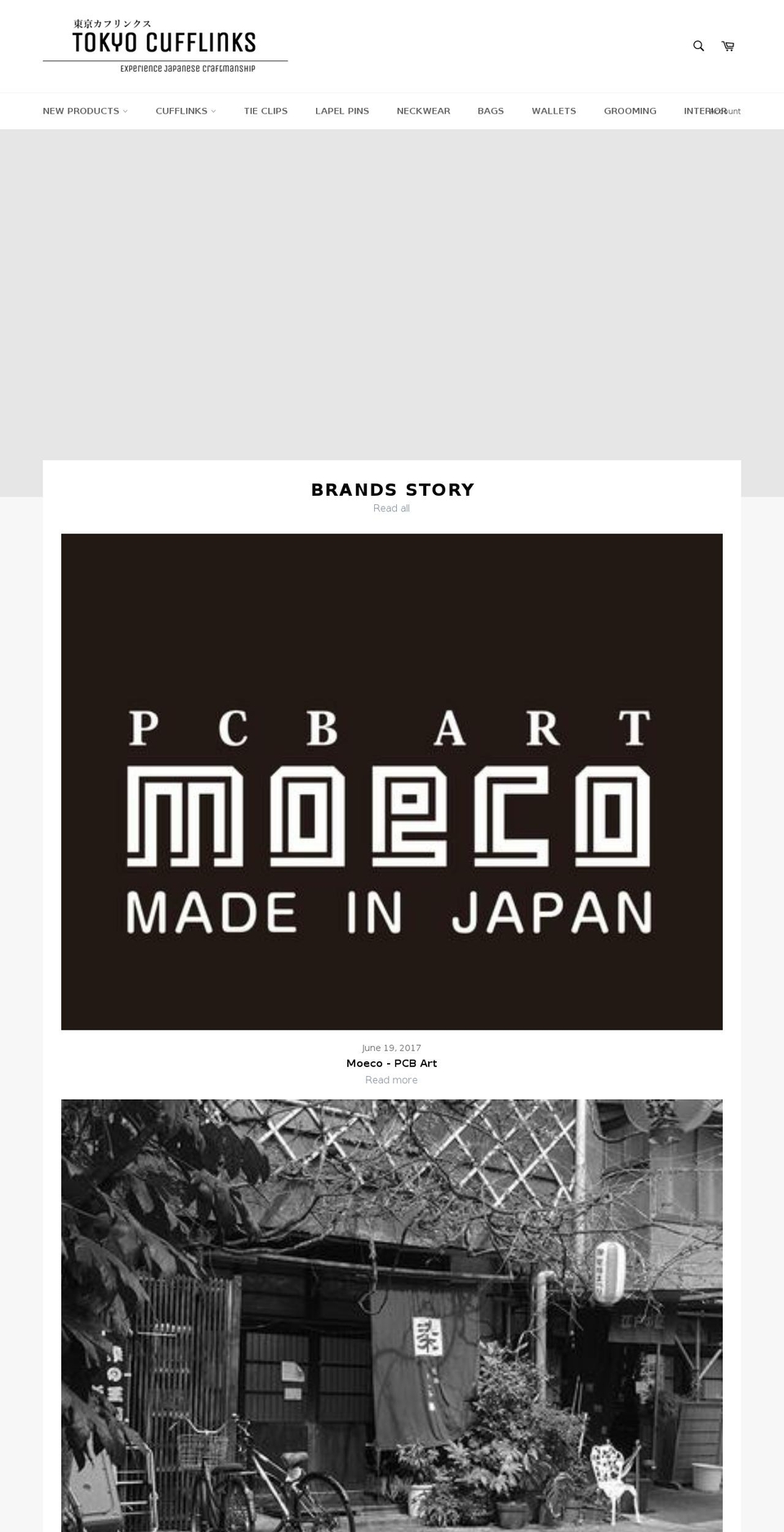 tokyocufflinks.com shopify website screenshot