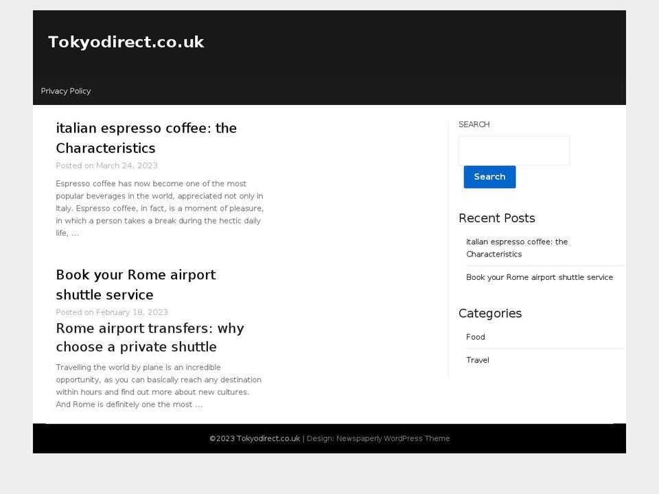 tokyodirect.co.uk shopify website screenshot