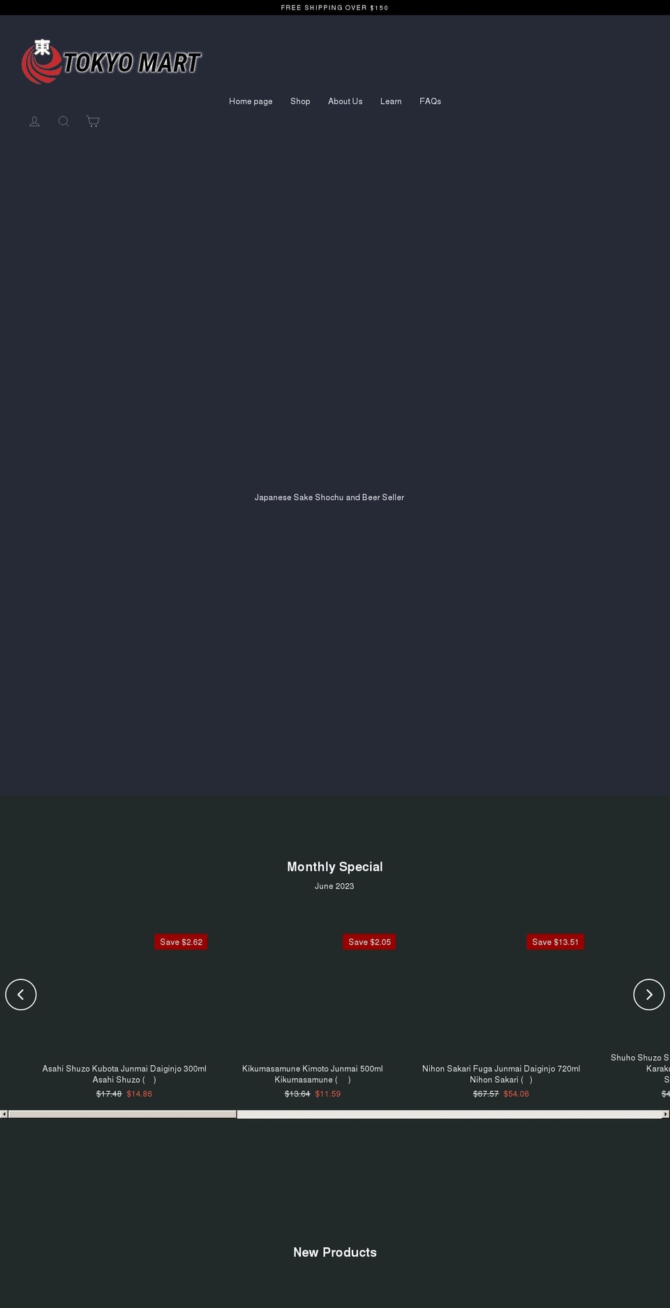 tokyomart.com.au shopify website screenshot