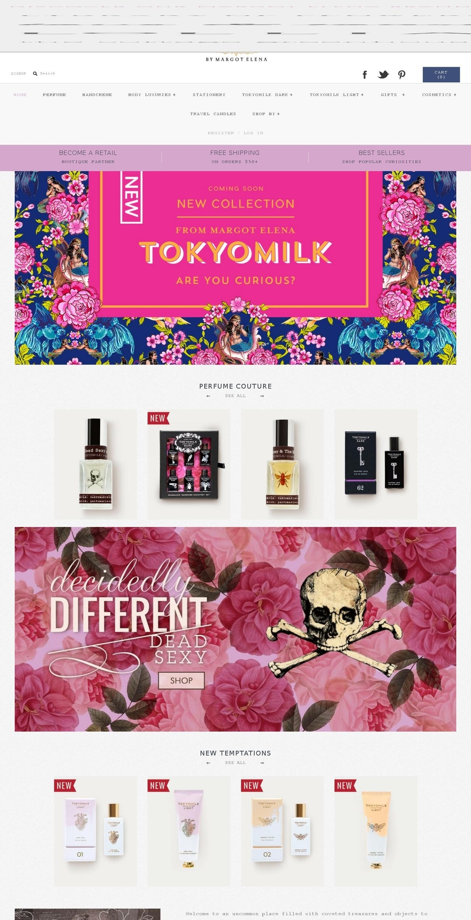 tokyomilk.de shopify website screenshot