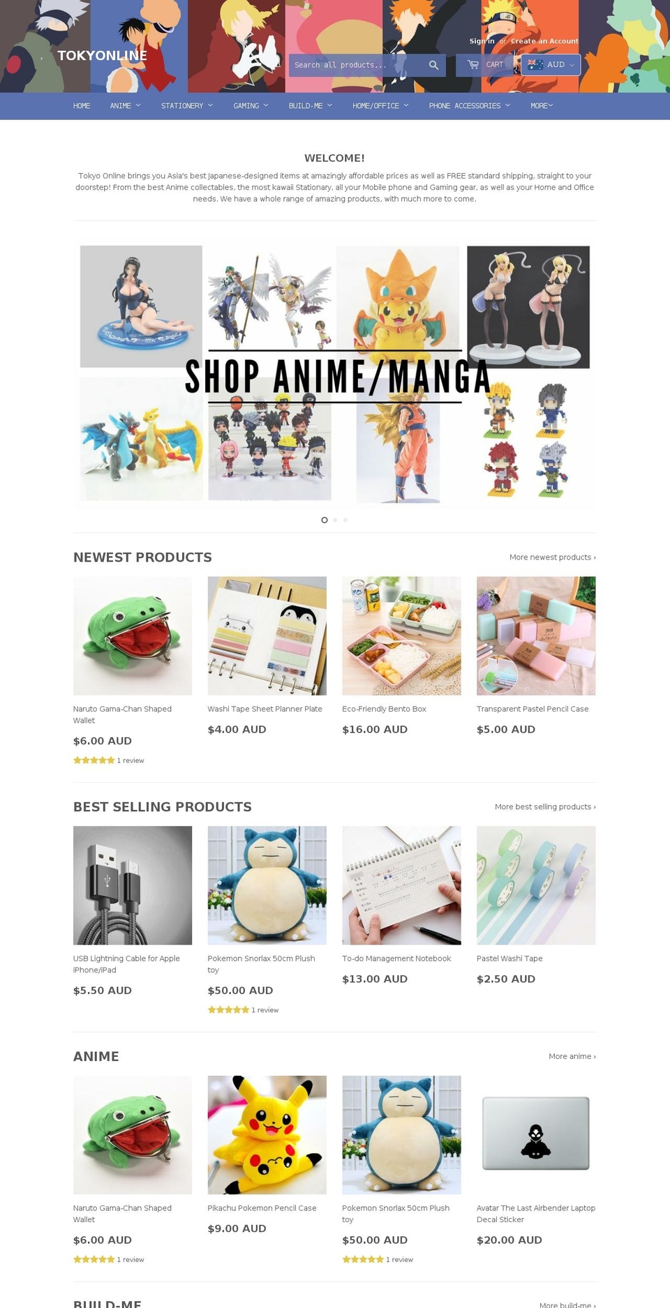 tokyonline.com — Shopify storefront screenshot