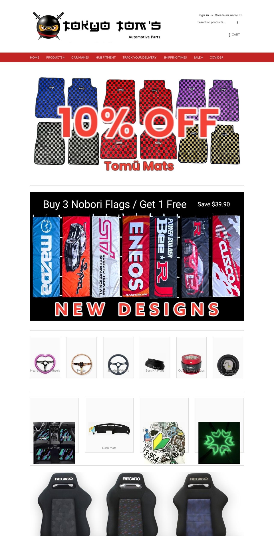 tokyotoms.com shopify website screenshot